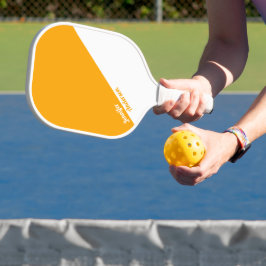 Palas De Pickleball Naranja personalizado y blanco