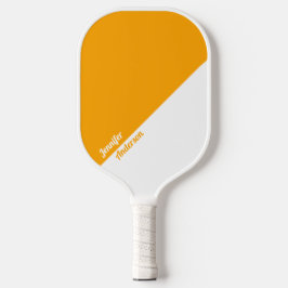 Palas De Pickleball Naranja personalizado y blanco