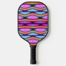 Palas De Pickleball Naranja, rosa, púrpura y azul Chevron
