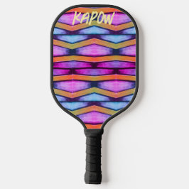 Palas De Pickleball Naranja, rosa, púrpura y azul Chevron