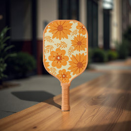 Palas De Pickleball Naranja sensacional Floral 70 Boho Botanical Sprin