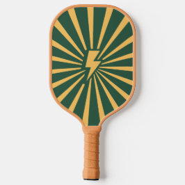 Palas De Pickleball Naranja verde retro Sunburst 2 lado diferente
