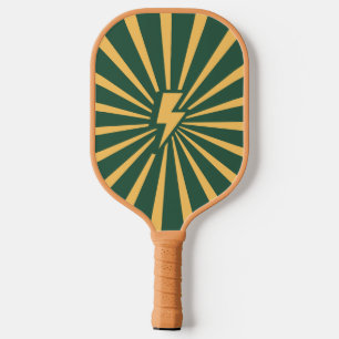 Palas De Pickleball Naranja verde retro Sunburst 2 lado diferente