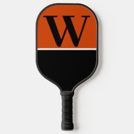 Palas De Pickleball Naranja y Black College Monograma Paddle de pelota