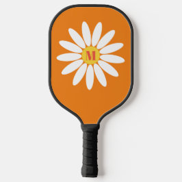 Palas De Pickleball Naranja y blanco con inicial
