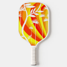 Palas De Pickleball Naranja y botánico blanco