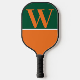 Palas De Pickleball Naranja y Green College Monograma Paddle