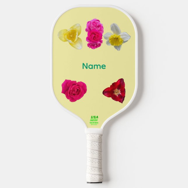 Palas De Pickleball Narciso, Tulipanes y Rosas (Anverso)
