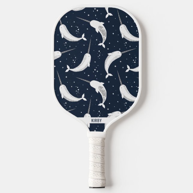 Palas De Pickleball Narwhales mágicos en remo espacial de baloncesto (Anverso)