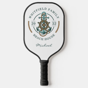Palas De Pickleball Nautical Family Mating Beach House Anchor