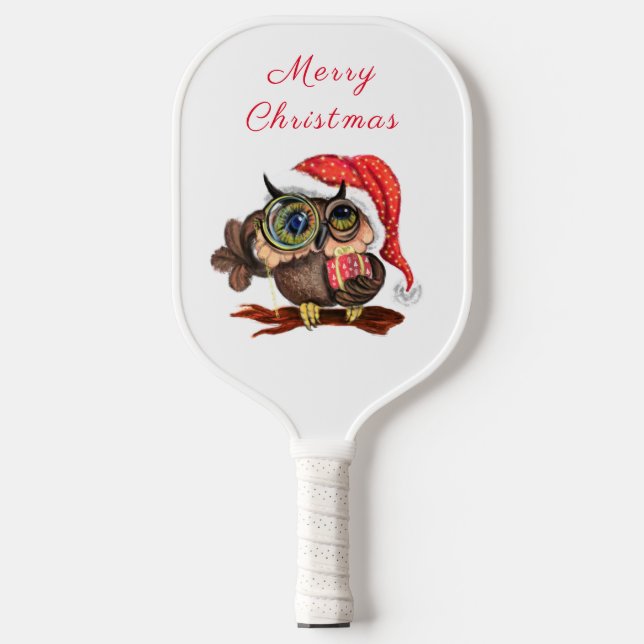 Palas De Pickleball Navidad Owl Pickleball Paddle (Anverso)