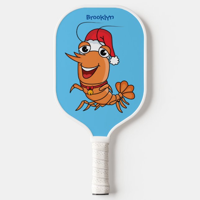 Palas De Pickleball Navidades alegres, camarones, personalizado ilustr (Anverso)