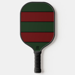 Palas De Pickleball Navidades Clásicos Rayas Verdes Y Rojas
