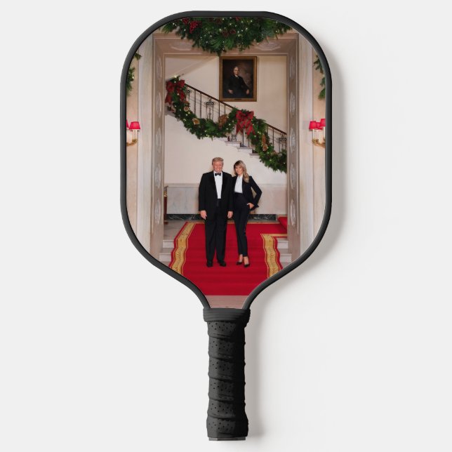 Palas De Pickleball Navidades detienen al presidente Donald Trump y Me (Anverso)