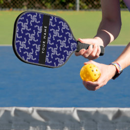 Palas De Pickleball Navidades Garland, Blue, Su nombre, Personalizar