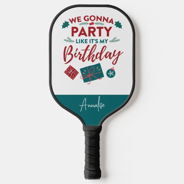 Palas De Pickleball Navidades personalizados Vacaciones Deportes famil (Anverso)