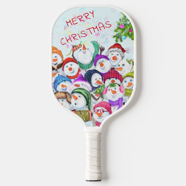 Palas De Pickleball Navidades Pickleball Paddle Gift Snowmans Fiesta (Anverso)