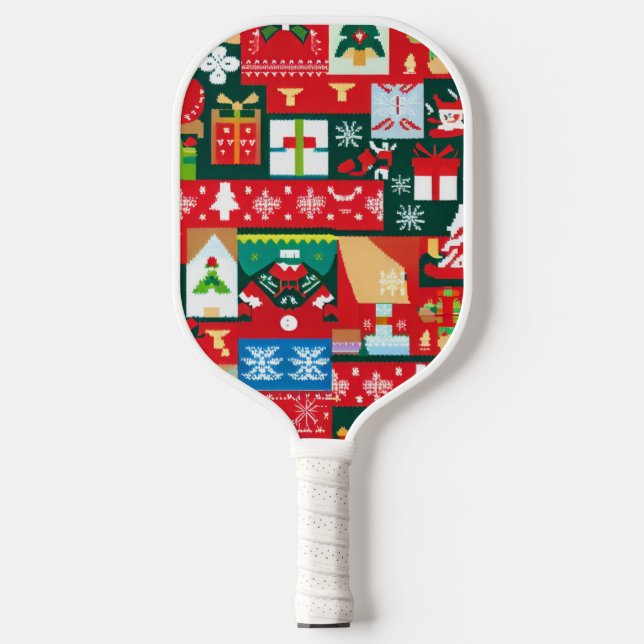 Palas De Pickleball Navidades Suéter Feo (1) (Anverso)