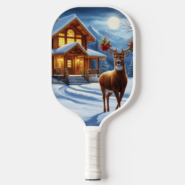 Palas De Pickleball Navidades/Winter Deer Lodge (Anverso)