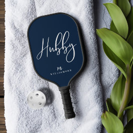 Palas De Pickleball Navy Modern Minimal Secuencia De Comandos De Hubby