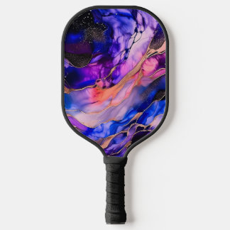 Palas De Pickleball Nebulosa del espacio púrpura en tinta de alcohol