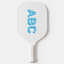 Palas De Pickleball Negrita Deporte Azul Monograma Apilado De 3 Letras