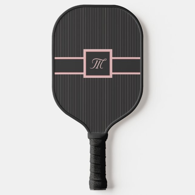 Palas De Pickleball Negro con pinzas rosadas (Anverso)