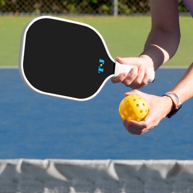 Palas De Pickleball Negro Personalizado Monogramado (in situ)