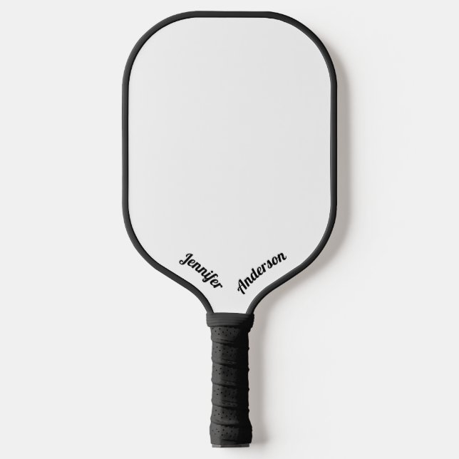 Palas De Pickleball Negro y blanco personalizado (Anverso)