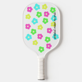 Palas De Pickleball Neon Daisy Print Pickleball Paddle