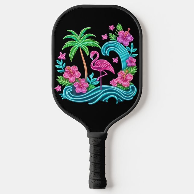 Palas De Pickleball Neon Flamingo Tropical (Anverso)
