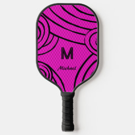 Palas De Pickleball NeonLine 1, Nombre Editable Rosa e Iniciales