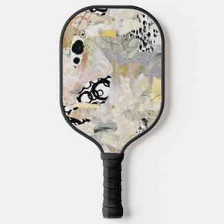 Palas De Pickleball Neutral Elegant Abstract Collage Design