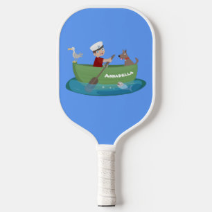 Palas De Pickleball Niño pequeño marinero y personalizado de un bote d