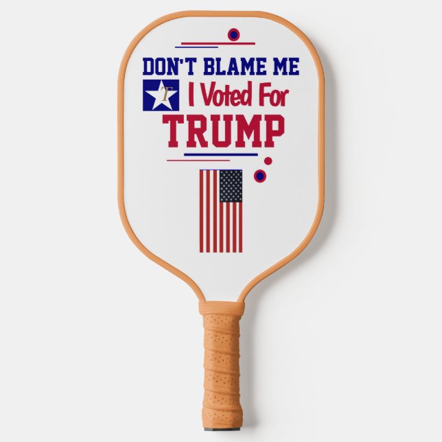 Palas De Pickleball No me culpes, he votado por Trump (Anverso)