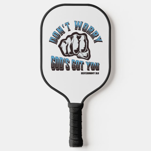 Palas De Pickleball No te preocupes, Dios te tiene (Anverso)