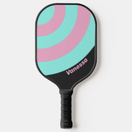 Palas De Pickleball Noche Retro Prism Circle Stripe con Nombre