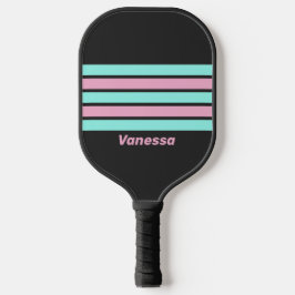 Palas De Pickleball Noche Retro Prisma a través de Franjas con Nombre