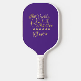 Palas De Pickleball Nombra personalizada de oro de la princesa Pickleb
