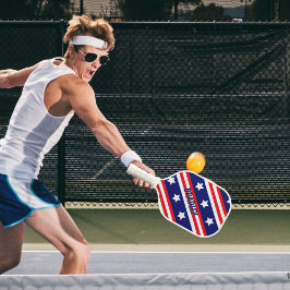 Palas De Pickleball Nombre de bandera estadounidense patriótica person