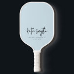 Palas De Pickleball Nombre de caligrafía de guión Moda Minimalista Azu<br><div class="desc">Nombre de caligrafía de guión Moda Minimalista pádel de pelota azul claro</div>