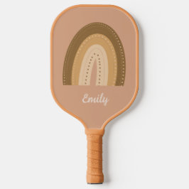 Palas De Pickleball Nombre de escritura con patrón de arcoíris bohemio