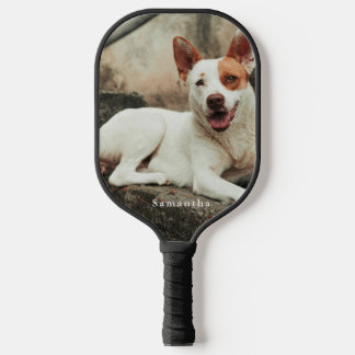 Palas De Pickleball Nombre de familia de foto de perro personalizada