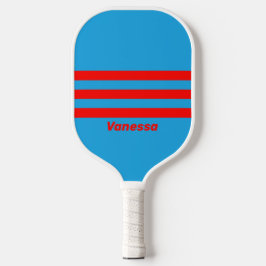 Palas De Pickleball Nombre de franjas triples retro eléctricas azules