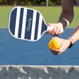 Palas De Pickleball Nombre de guión azul moderno