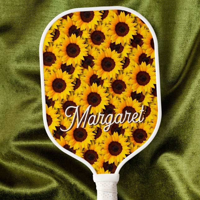 Palas De Pickleball Nombre de guión elegante del girasol Helianthus an (Subido por el creador)