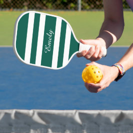 Palas De Pickleball Nombre de guión verde moderno