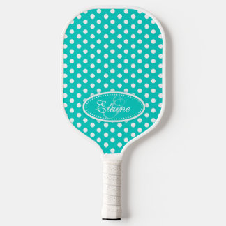 Palas De Pickleball Nombre de inital del patrón de punto de polka