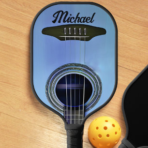 Palas De Pickleball Nombre de instrumento de guitarra acústica azul