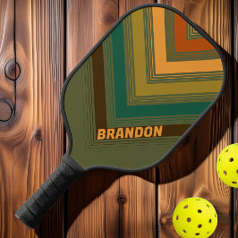 Palas De Pickleball Nombre de la Funda de Chevron Nostalgage Vintage d